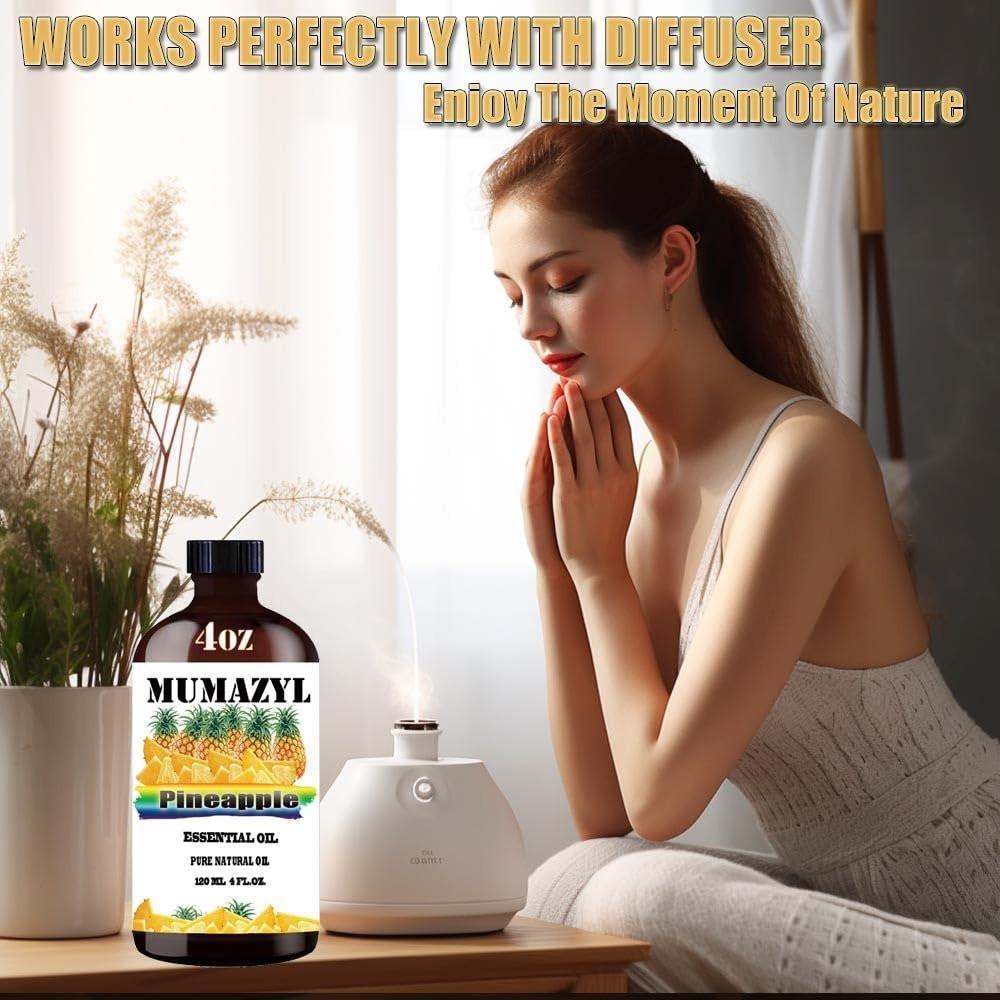 Ananas ätherisches Öl 118 ml – MUMAZYL 100% reines Naturöl für Diffuser, Luftbefeuchter, Yoga, Reinigung, Kerzen- und Seifenherstellung