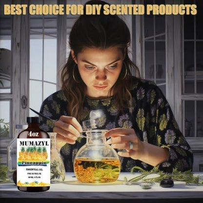 Ananas ätherisches Öl 118 ml – MUMAZYL 100% reines Naturöl für Diffuser, Luftbefeuchter, Yoga, Reinigung, Kerzen- und Seifenherstellung
