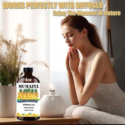 Ananas ätherisches Öl 118 ml – MUMAZYL 100% reines Naturöl für Diffuser, Luftbefeuchter, Yoga, Reinigung, Kerzen- und Seifenherstellung
