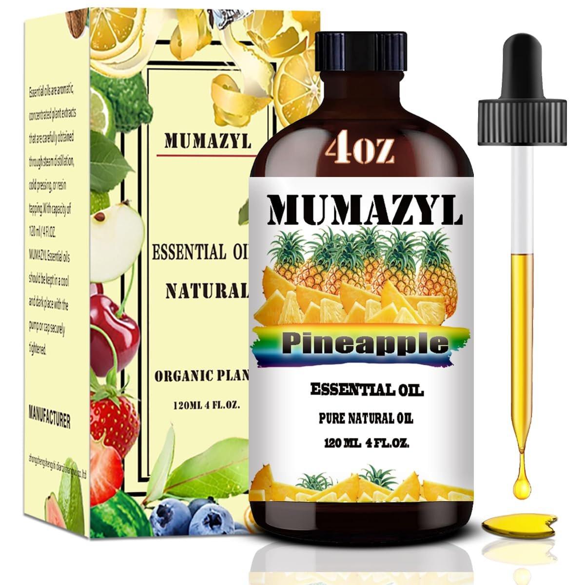 Ananas ätherisches Öl 118 ml – MUMAZYL 100% reines Naturöl für Diffuser, Luftbefeuchter, Yoga, Reinigung, Kerzen- und Seifenherstellung