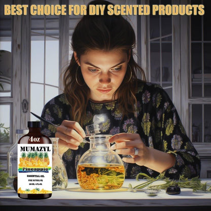 Ananas ätherisches Öl 118 ml – MUMAZYL 100% reines Naturöl für Diffuser, Luftbefeuchter, Yoga, Reinigung, Kerzen- und Seifenherstellung