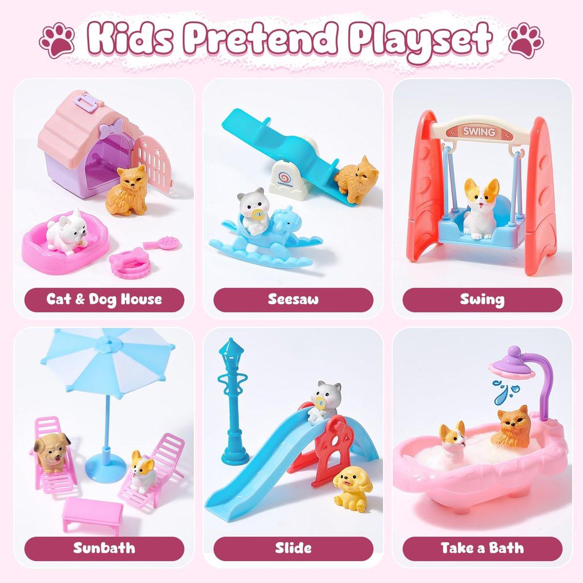 Toylink Badebomben für Kinder mit Überraschung im Inneren – 12er-Pack mit Hunde- & Katzenspielzeug, Badespaß für Mädchen und Jungen