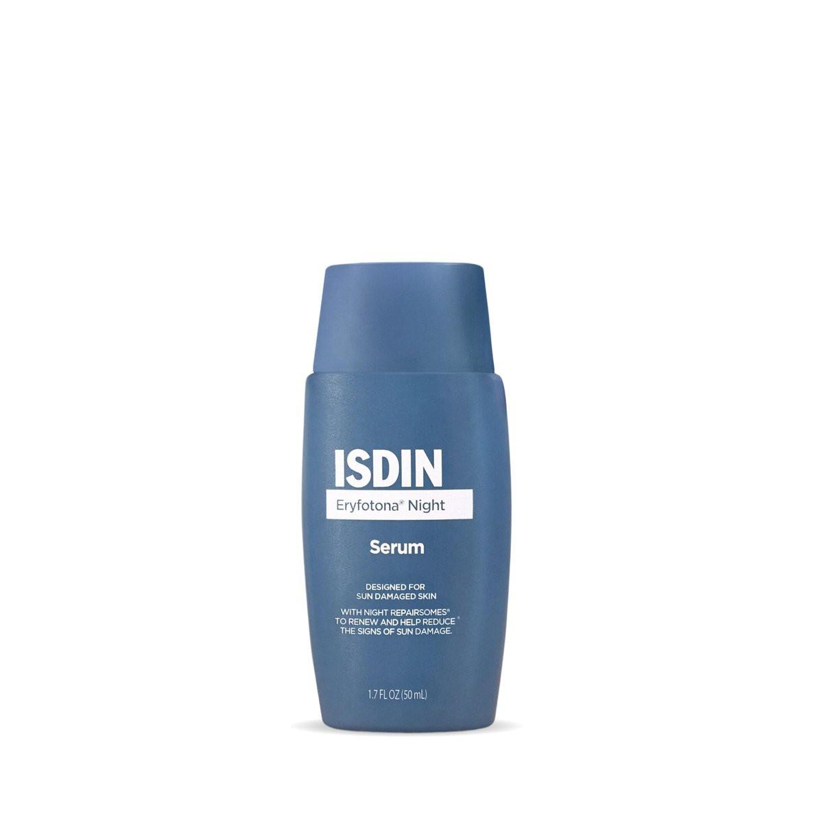 ISDIN Eryfotona Nacht Serum – Ultra-Fluid Night Serum gegen Zeichen verlängerter Sonnenexposition mit Night Repairsomes und Vitamin E, 50 ml