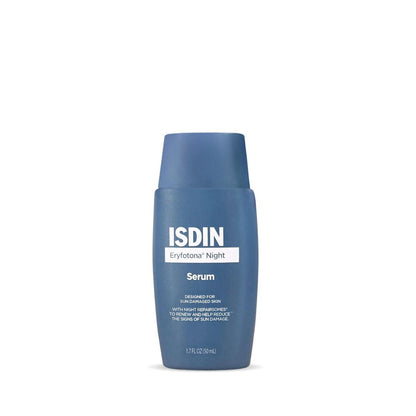 ISDIN Eryfotona Nacht Serum – Ultra-Fluid Night Serum gegen Zeichen verlängerter Sonnenexposition mit Night Repairsomes und Vitamin E, 50 ml