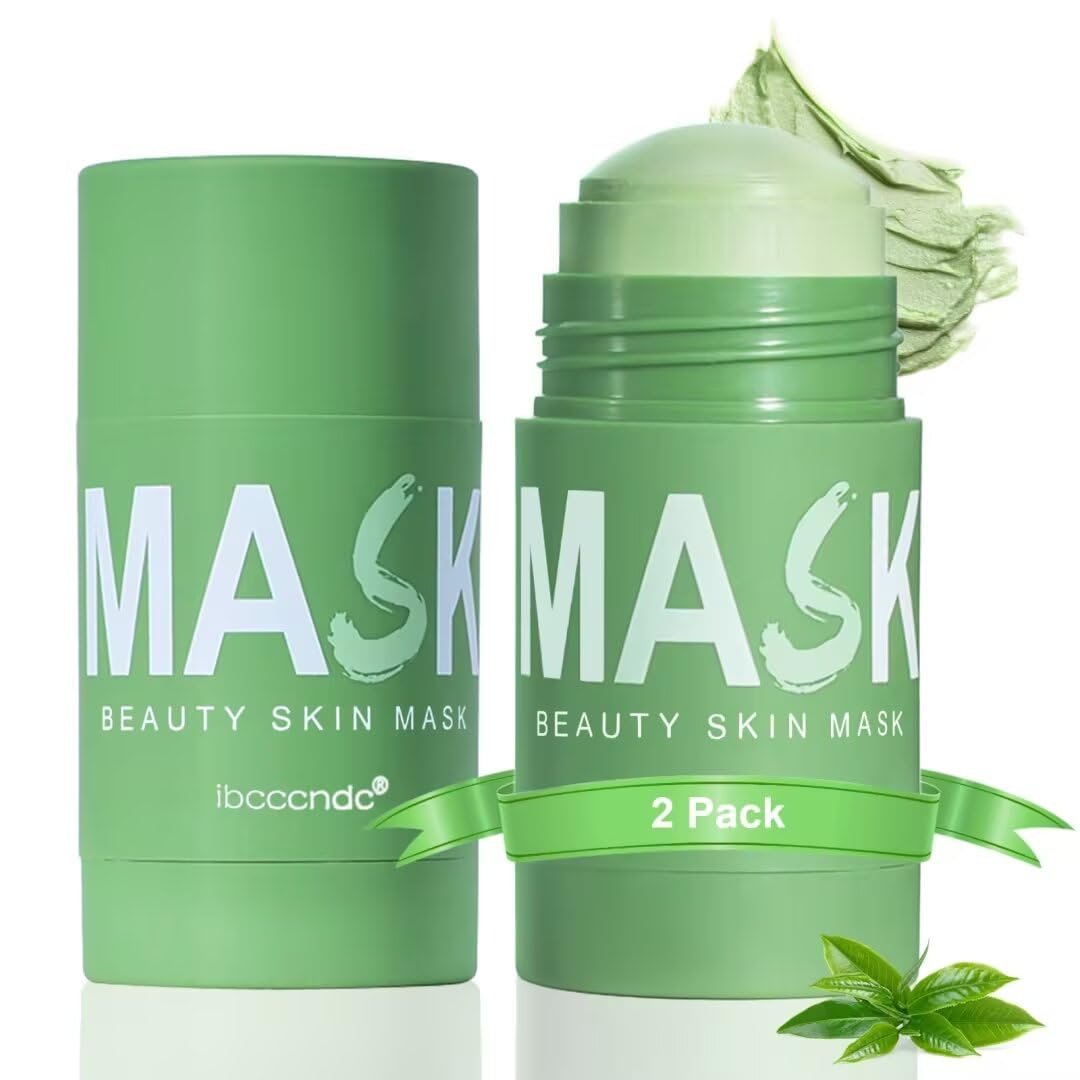 Green Tea Deep Cleanse Mask Stick – Porenreinigende Gesichtsmaske mit Grüntee-Extrakt, Mitesserentferner, Feuchtigkeitsspendend & Ölkontrollierend für Damen und Herren, 2 Stück