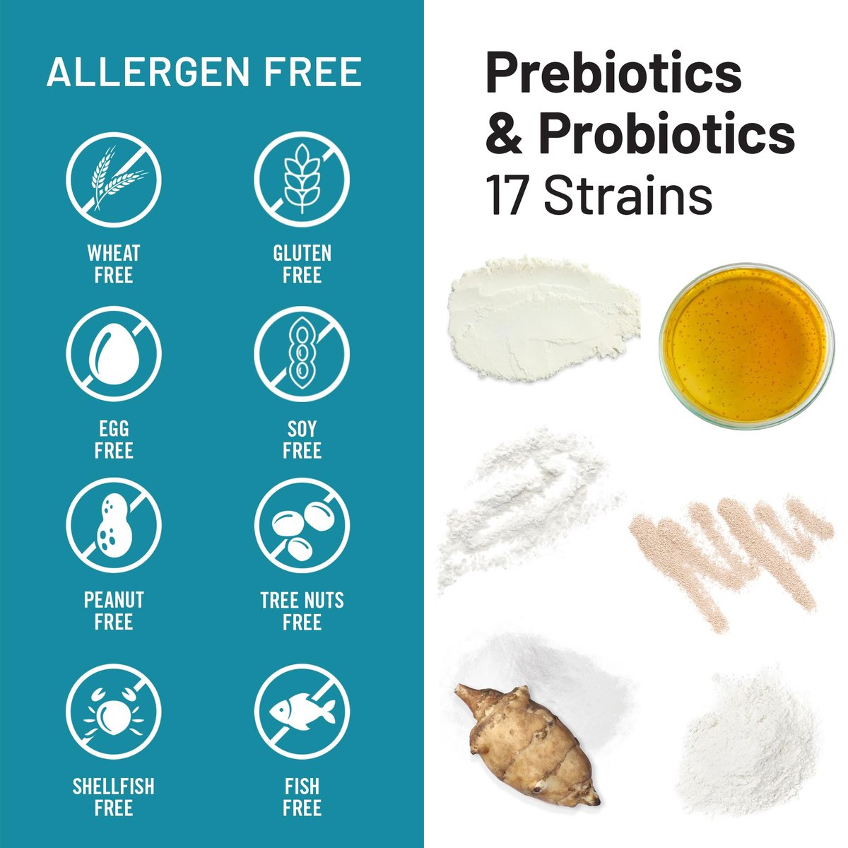 NatureWise Probiotika 60 Milliarden KBE - 17 Stämme + Organische Präbiotika - Immun-, Verdauungs- und Darmgesundheitsunterstützung für Frauen und Männer - Vegetarisch, Glutenfrei, Ohne Gentechnik - 30 Kapseln [1-Monatsvorrat]