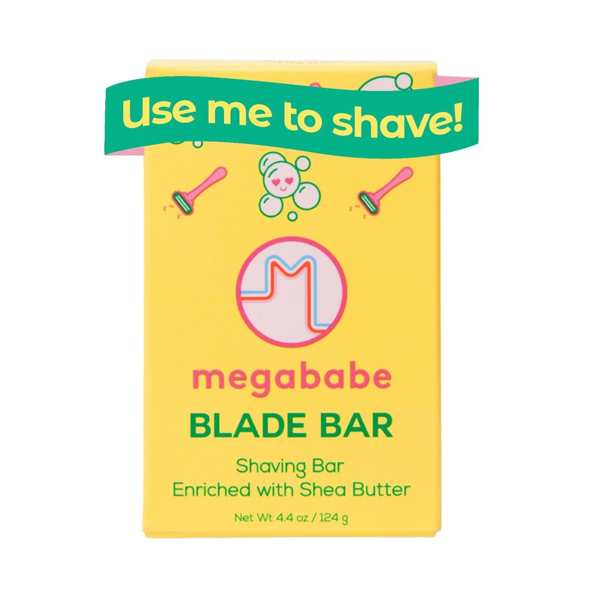 Megababe Blade Bar | Rasierbar mit Sheabutter | Feuchtigkeitsspendend für alle Hauttypen | 125 g