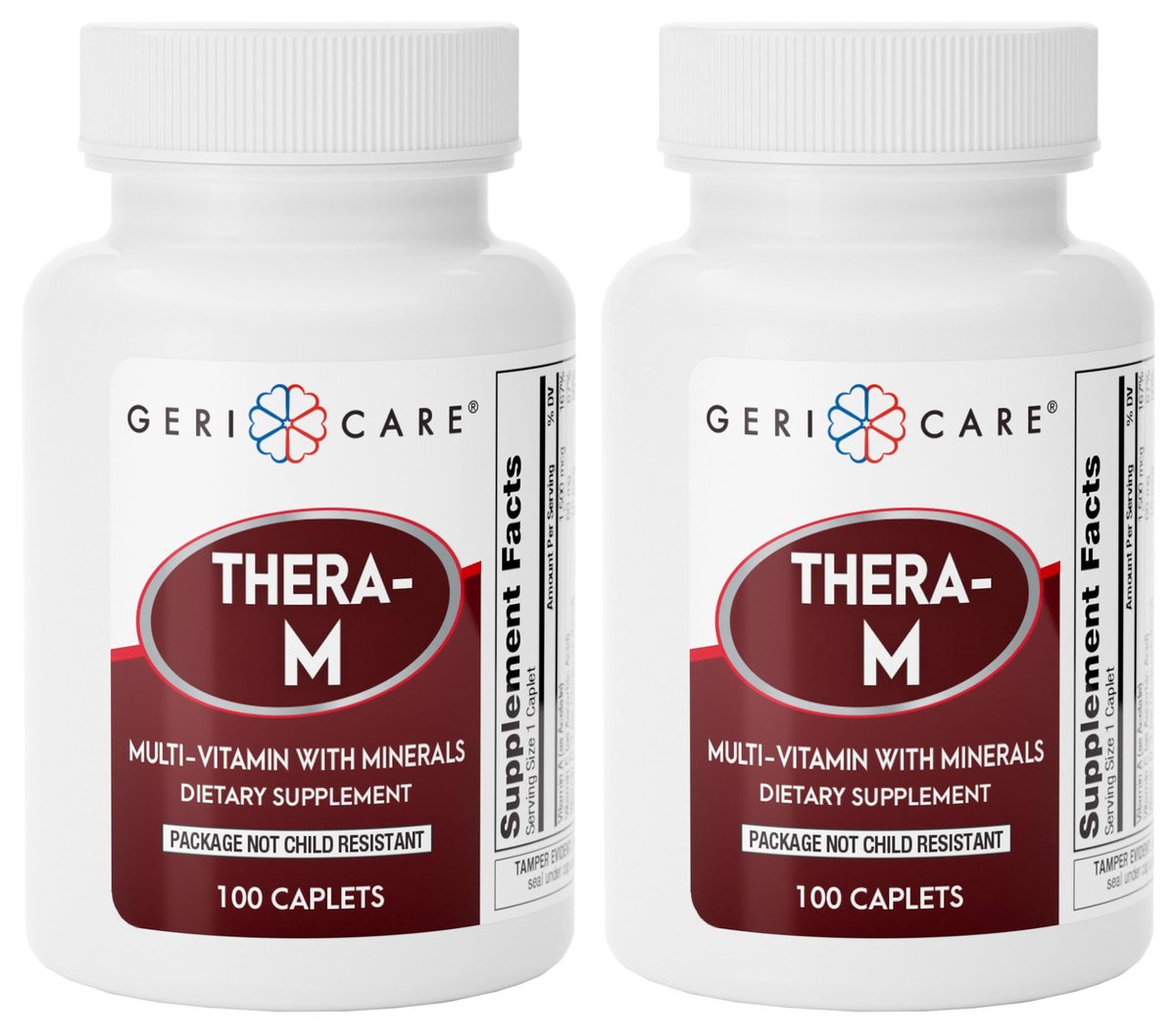 GeriCare Thera M Multivitamin Kapseln – 200 Kapseln (2×100) – Vitamin- und Mineralstoffmischung für maximale Nährstoffversorgung und antioxidativen Schutz