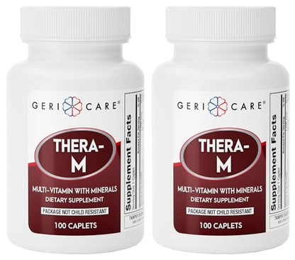 GeriCare Thera M Multivitamin Kapseln – 200 Kapseln (2×100) – Vitamin- und Mineralstoffmischung für maximale Nährstoffversorgung und antioxidativen Schutz