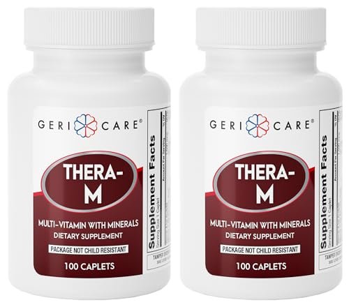 GeriCare Thera M Multivitamin Kapseln – 200 Kapseln (2×100) – Vitamin- und Mineralstoffmischung für maximale Nährstoffversorgung und antioxidativen Schutz