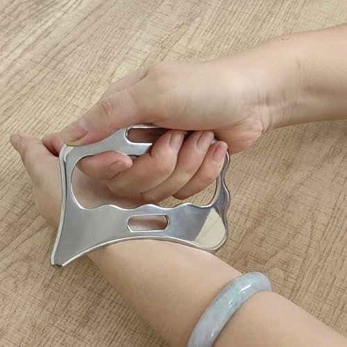 BYYDDIY SD 2-in-1 Edelstahl (304) Gua Sha Muskel Scraper Werkzeug Set, Narbengewebe Werkzeug, Physiotherapie Werkzeuge, Muskel Scraping Tool, Massage Scraper, IASTM Werkzeuge, Weichgewebe Massage Werkzeug (SD2)