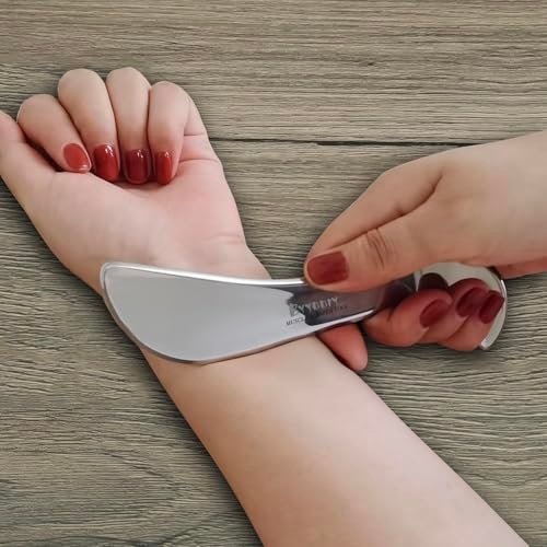 BYYDDIY SD 2-in-1 Edelstahl (304) Gua Sha Muskel Scraper Werkzeug Set, Narbengewebe Werkzeug, Physiotherapie Werkzeuge, Muskel Scraping Tool, Massage Scraper, IASTM Werkzeuge, Weichgewebe Massage Werkzeug (SD2)