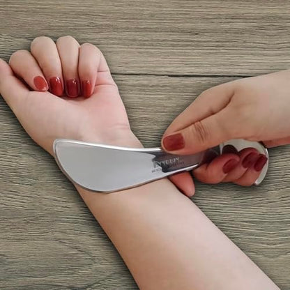BYYDDIY SD 2-in-1 Edelstahl (304) Gua Sha Muskel Scraper Werkzeug Set, Narbengewebe Werkzeug, Physiotherapie Werkzeuge, Muskel Scraping Tool, Massage Scraper, IASTM Werkzeuge, Weichgewebe Massage Werkzeug (SD2)