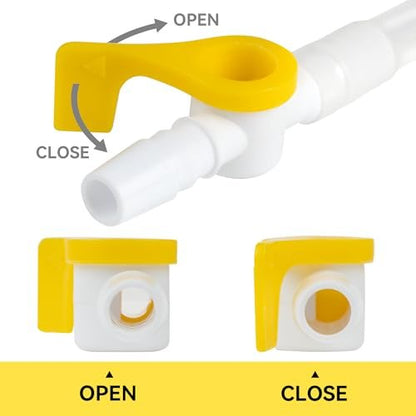 10er-Pack Ximter Comfort Flow Katheterventile – Steril, einfach zu bedienender Hebelhahn, glatte Kanten und Schlauch für optimalen Harnablaufkomfort