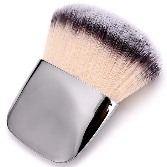 Jaasuee Mini Makeup-Pinselset – Mehrzweck-Losepuder- und Rougepinsel, tragbares Beauty-Werkzeug mit weichen Borsten (Silber)