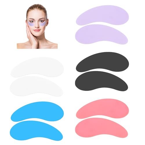 10 Stück wiederverwendbare Augenpads aus Silikon – Bunte Augenmasken gegen dunkle Ringe und Tränensäcke – Reduziert Falten und feine Linien