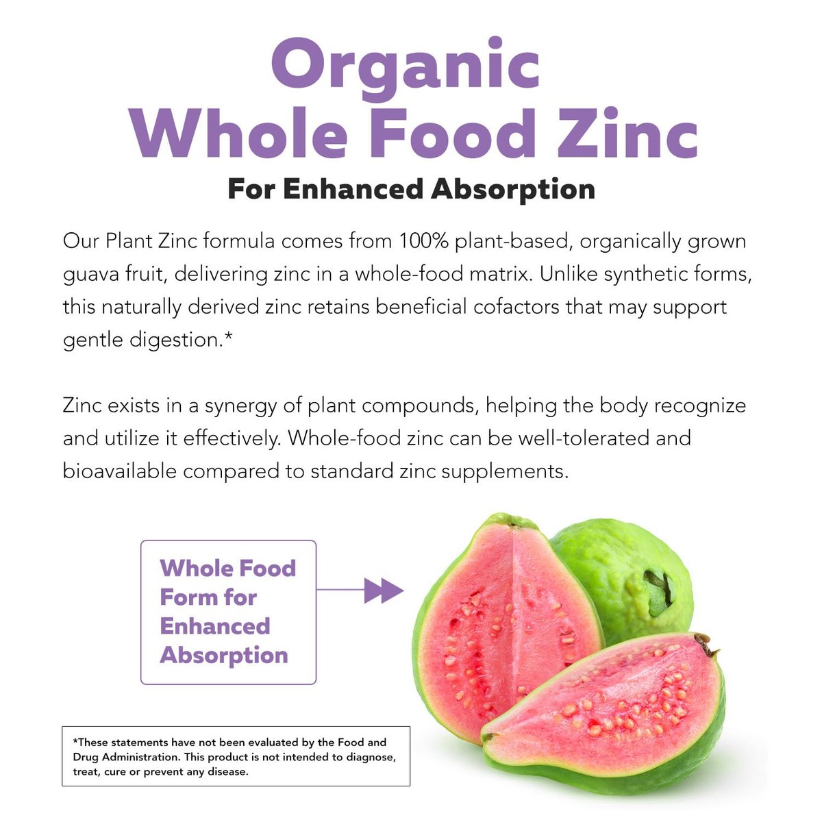 Bio-Zink 25 mg | Nahrungsergänzungsmittel aus Vollwertkost | Gewonnen aus Bio-Obst, elementares Zink - Wasserextrahiert, vegan, gentechnikfrei - essentielles Mineral, Antioxidans, Immununterstützung, Haut - 60 Portionen