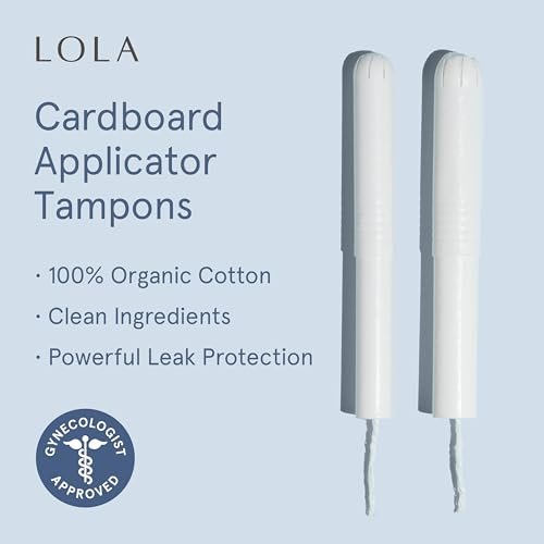 LOLA 100% Bio-Baumwoll-Tampons mit Karton-Applikator, 36 Stück (2 x 18) – Tampons Super, Damenhygiene, HSA/FSA-zugelassen