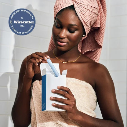 LOLA 100% Bio-Baumwoll-Tampons mit Karton-Applikator, 36 Stück (2 Packungen à 18) – Tampons Regular, Damenhygiene, FSA/HSA-geprüfte Produkte