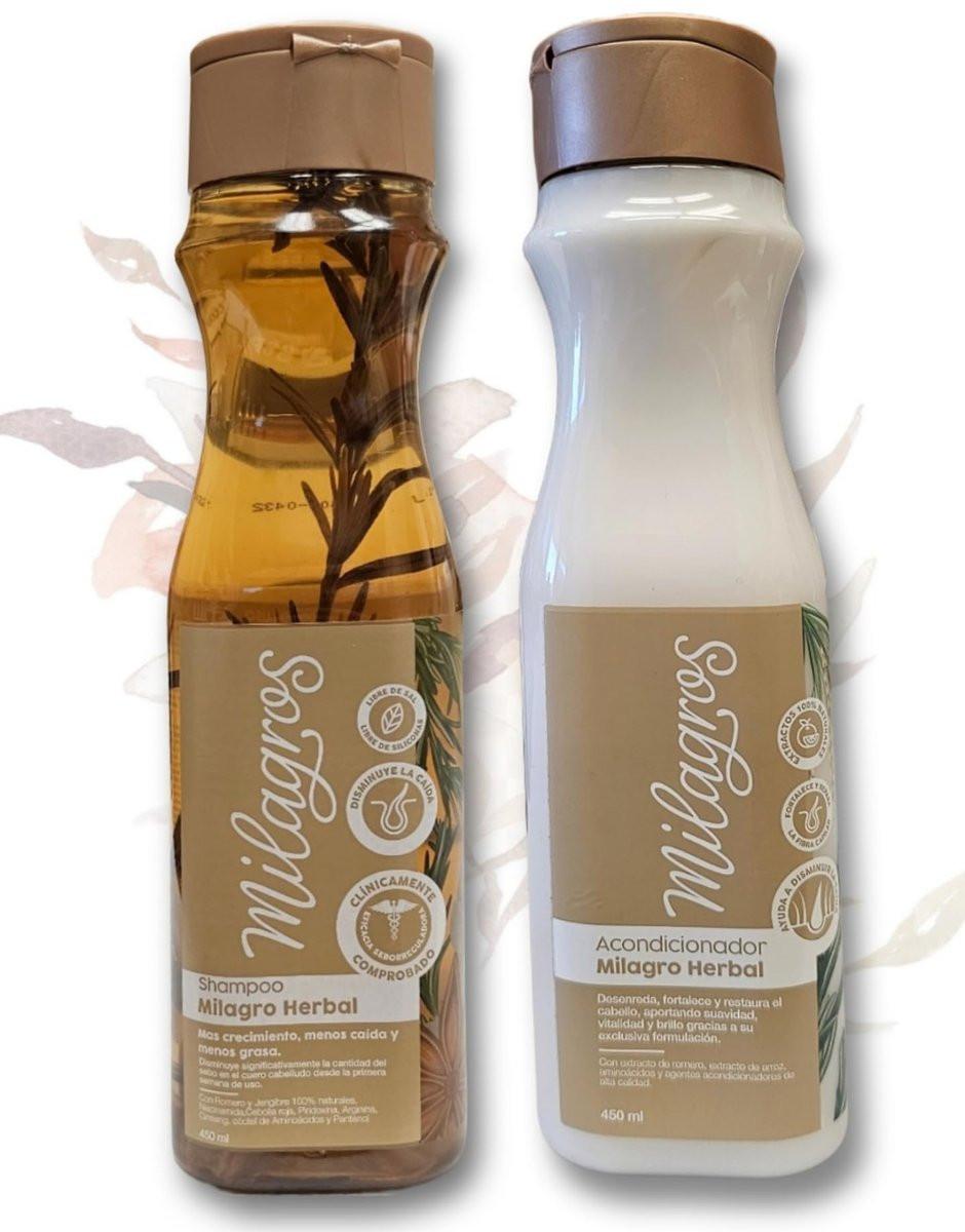 Milagros Shampoo und Conditioner Set mit Rosmarin, Ingwer und Reis – 100% natürlich gegen Haarausfall und für Haarwachstum