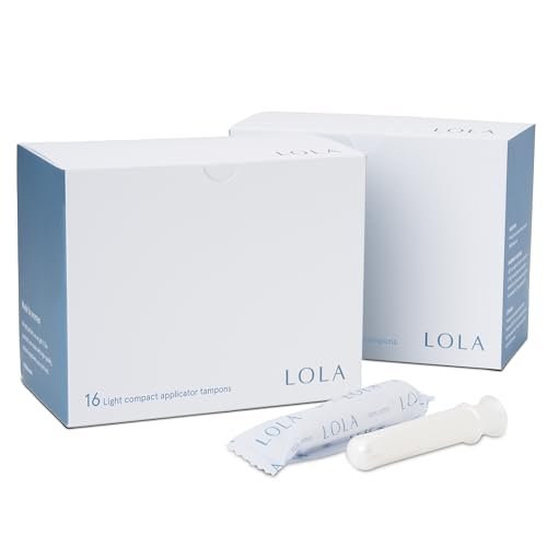 LOLA Light Bio-Baumwoll-Tampons, 32 Stück – Leichte, ungiftige Tampons für die Periode, zertifizierte Damenhygiene-Produkte