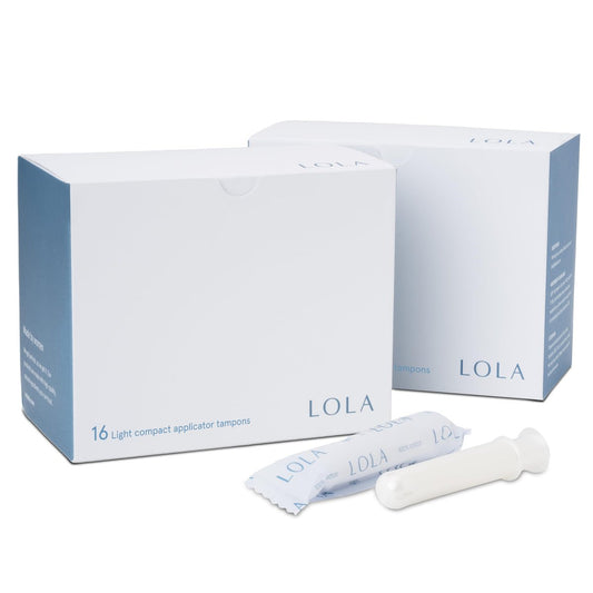 LOLA Light Bio-Baumwoll-Tampons, 32 Stück – Leichte, ungiftige Tampons für die Periode, zertifizierte Damenhygiene-Produkte