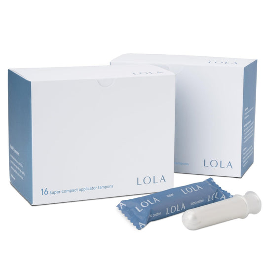LOLA Super Bio-Baumwolltampons, 32 Stück – Ungiftige Tampons für die Periode, Damenhygiene, HSA/FSA-zugelassen
