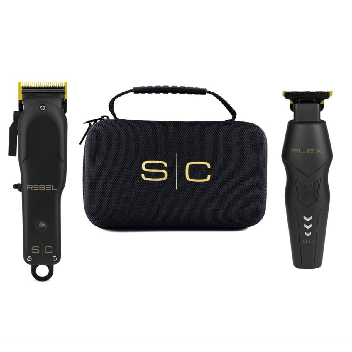 StyleCraft Flex Trimmer und Rebel Clipper Super Set mit Tight Guards, Zubehör und Reiseetui