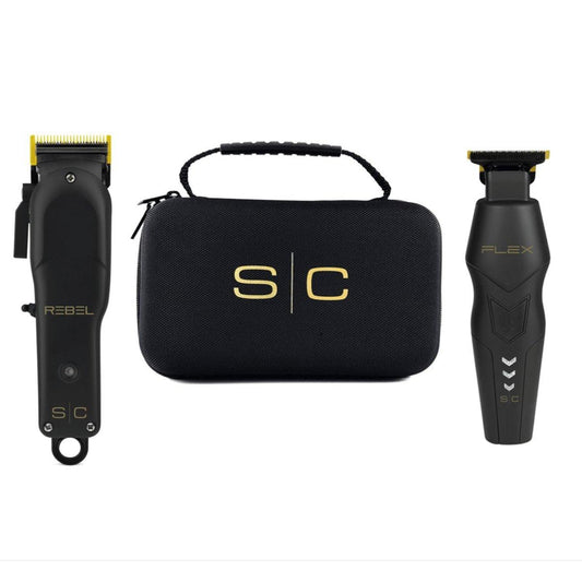 StyleCraft Flex Trimmer und Rebel Clipper Super Set mit Tight Guards, Zubehör und Reiseetui