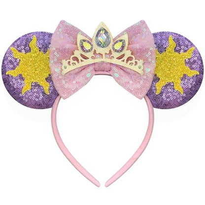 Bmobuo Prinzessin Mausohren Stirnband für Frauen Erwachsene, Krone & Stern Pailletten Mausohren Niedliche Park Ohren