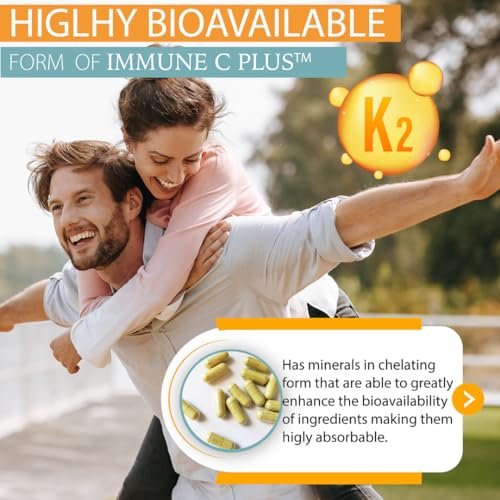 KAPPA NUTRITION Immun C Plus – 14-in-1 Komplex mit Quercetin 1000mg, Vitamin C 1000mg, Zink 50mg, Vitamin D3 5000IE, Selen, Kupfer, Acerola, Ingwer, Rutin, Bitterorange, Hagebutte, Echinacea (60 Kapseln)