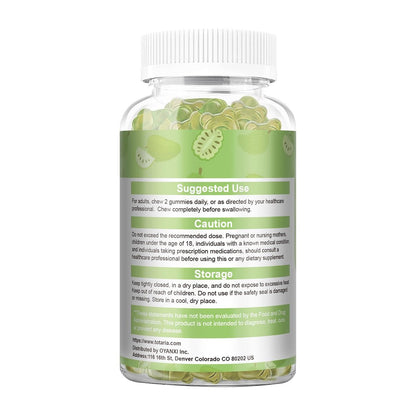 Totaria Zuckerfreie Soursop-Öl Graviola Sea Moss Gummies - Unterstützt Verdauung, Schlaf, Hautgesundheit, Immunität & Antioxidantien - Guanabana-Frucht mit Sea Moss, 150 mg Schwarzkümmelöl, Bio, Nicht-GVO, Vegan