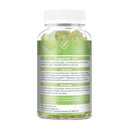 Totaria Zuckerfreie Soursop-Öl Graviola Sea Moss Gummies - Unterstützt Verdauung, Schlaf, Hautgesundheit, Immunität & Antioxidantien - Guanabana-Frucht mit Sea Moss, 150 mg Schwarzkümmelöl, Bio, Nicht-GVO, Vegan