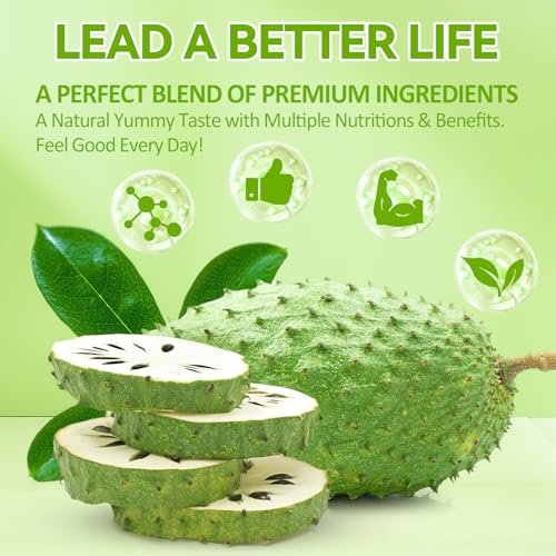 Totaria Zuckerfreie Soursop-Öl Graviola Sea Moss Gummies - Unterstützt Verdauung, Schlaf, Hautgesundheit, Immunität & Antioxidantien - Guanabana-Frucht mit Sea Moss, 150 mg Schwarzkümmelöl, Bio, Nicht-GVO, Vegan