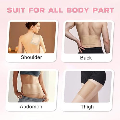 10er-Pack Rizinusöl-Pack-Wrap – Selbstklebend, hochsaugfähige Bio-Baumwollflanell, auslaufsicher für Frauen & Männer