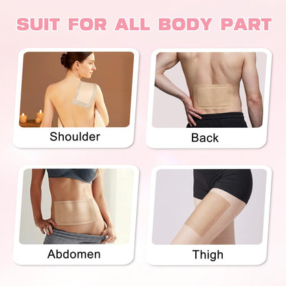10er-Pack Rizinusöl-Pack-Wrap – Selbstklebend, hochsaugfähige Bio-Baumwollflanell, auslaufsicher für Frauen & Männer