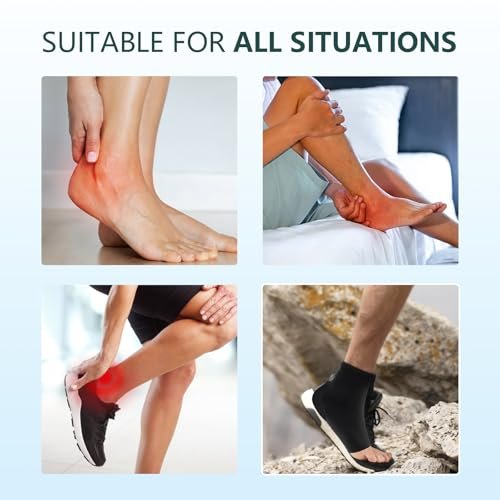 Promifun Premium Gel-Fersenstrümpfe – Kompressions-Fersenschoner für Haglund-Ferse, Bursitis, Tendonitis & Empfindlichkeit – 1 Paar, Reguläre Größe
