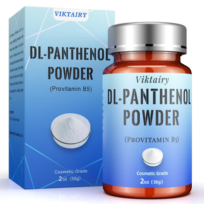 Viktairy Reines DL-Panthenol Pulver (56g) – Provitamin B5 für Haar-, Haut- und Nagelpflege, Feuchtigkeitsspender für Cremes, Shampoos, Lotionen