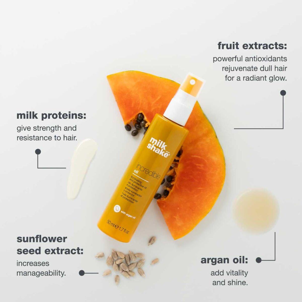 milk_shake Incredible Oil - Illuminierendes und schützendes Öl für glänzendes, weiches & leichtes Haar | 50 ml