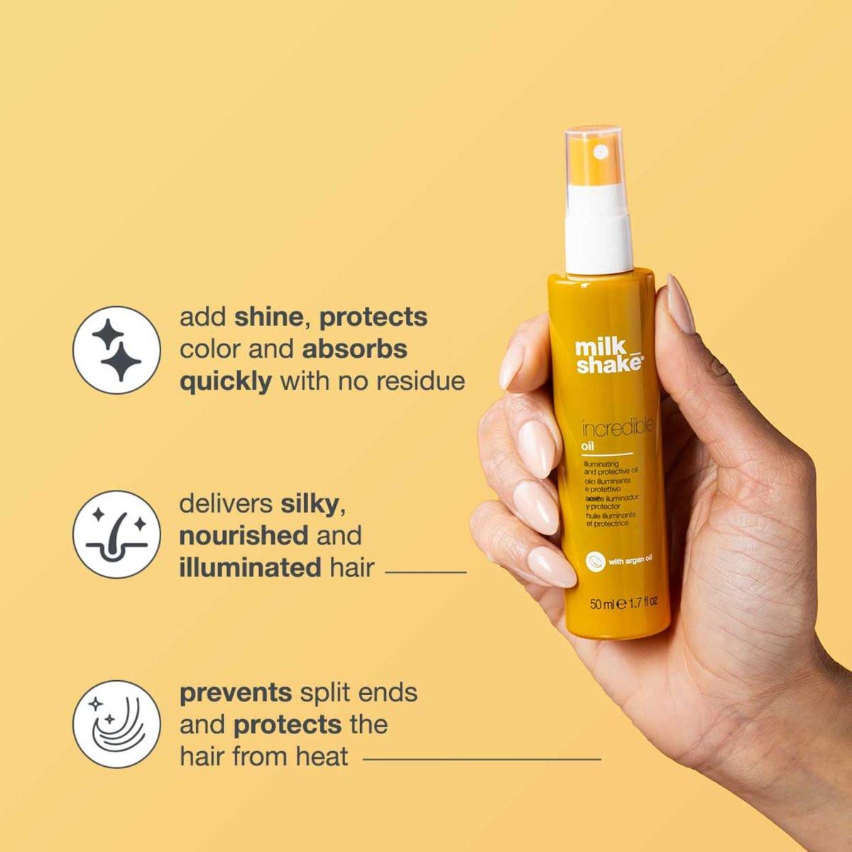 milk_shake Incredible Oil - Illuminierendes und schützendes Öl für glänzendes, weiches & leichtes Haar | 50 ml