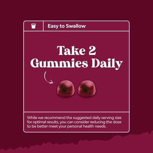 Flow Boosting Beet Root Gummies – Belebende Rote-Bete-Gummis für Erwachsene mit Stickoxid, Energie- und Herzunterstützung, Traubenkern, Granatapfel & Vitamin B12 – Vegan, Nicht-GVO & Glutenfrei – 60 Stück