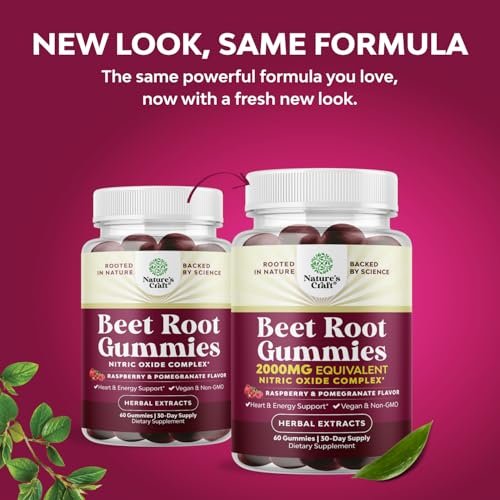 Flow Boosting Beet Root Gummies – Belebende Rote-Bete-Gummis für Erwachsene mit Stickoxid, Energie- und Herzunterstützung, Traubenkern, Granatapfel & Vitamin B12 – Vegan, Nicht-GVO & Glutenfrei – 60 Stück