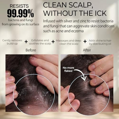 Fiora Naturals Scalp Massager Shampoo Brush – Silikon-Kopfhautpeeling-Bürste für Schuppenbefreiung & Haarwachstum, für nasses & trockenes Haar, für Männer, Frauen, Kinder – BPA-frei