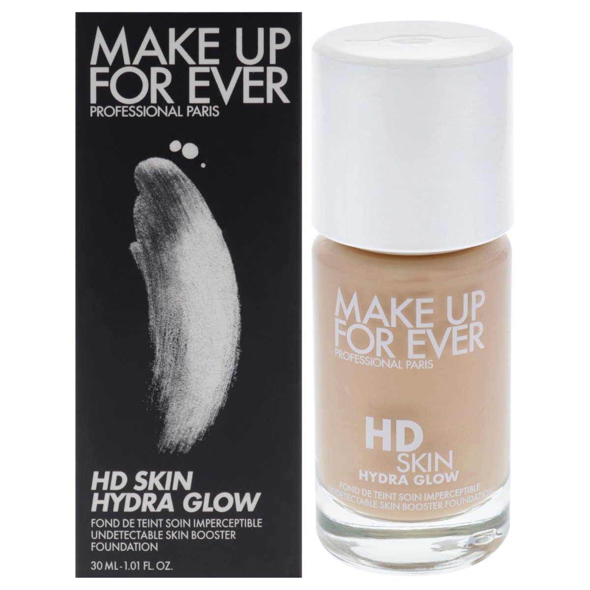 Make Up For Ever HD Skin Hydra Glow Foundation 2N22 Nude – 30 ml Feuchtigkeitsspendende Foundation für strahlende Haut