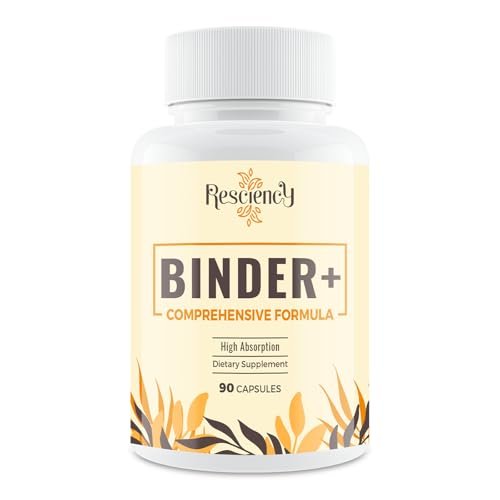 Resciency Detox Binder Supplement – Aktivkohle, Zeolith, Bentonit-Ton, Mariendistel, Proprietäre Mischungen – Leber & Darm, Maximale Absorption, 90 vegane Kapseln