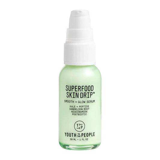 Youth To The People Superfood Skin Drip Glow Barrier Serum – Peptide + Niacinamid, stärkt Hautbarriere, ebenmäßiger Teint, seidiger Make-up Primer, vegan – 30 ml