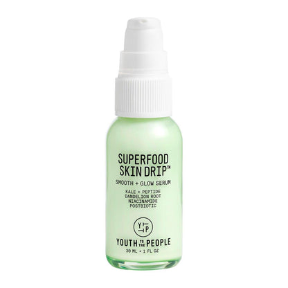 Youth To The People Superfood Skin Drip Glow Barrier Serum – Peptide + Niacinamid, stärkt Hautbarriere, ebenmäßiger Teint, seidiger Make-up Primer, vegan – 30 ml