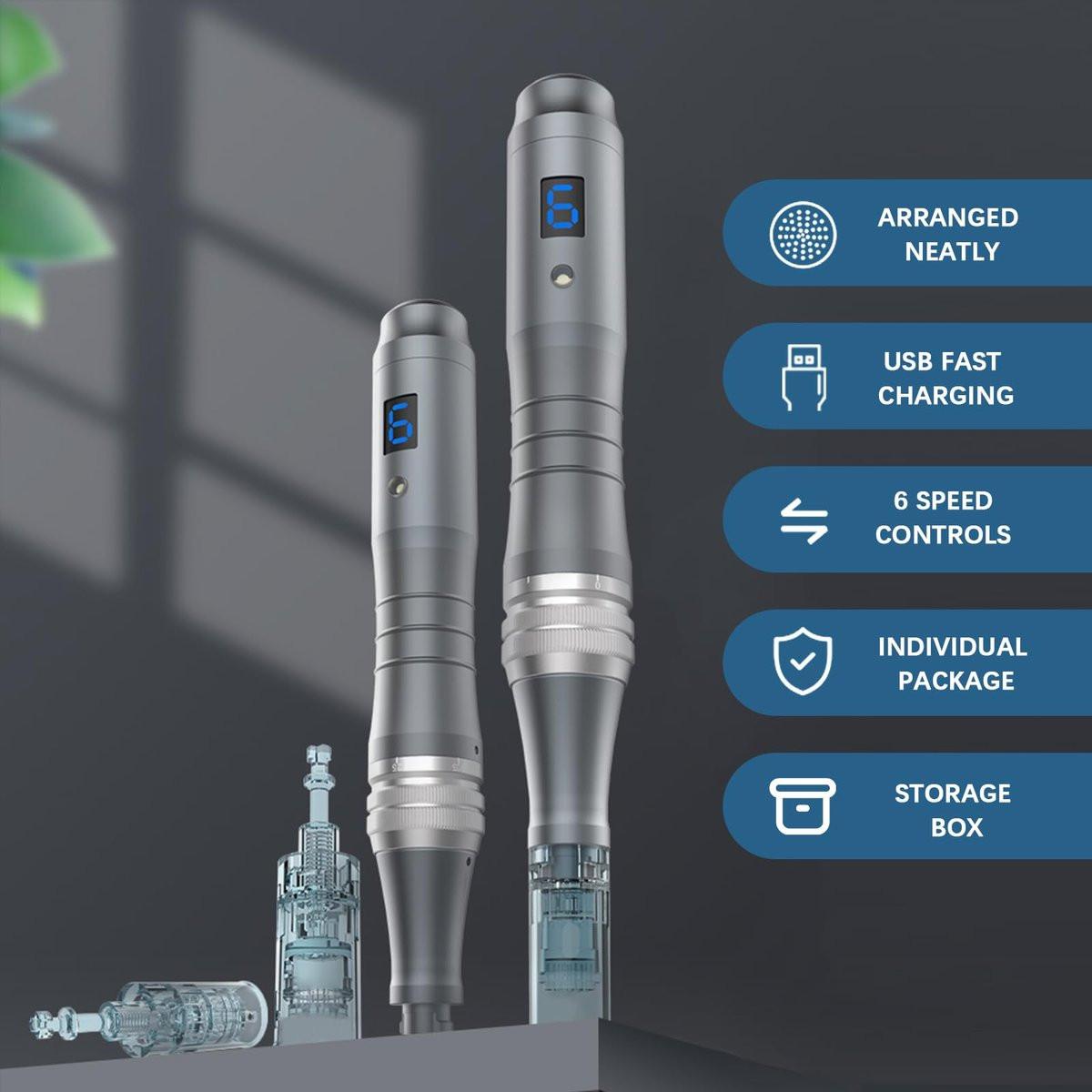 CLETINA Microneedling Derma Roller Pen – Mikronadel-Roller-Pen für die Heimanwendung für Frauen und Männer