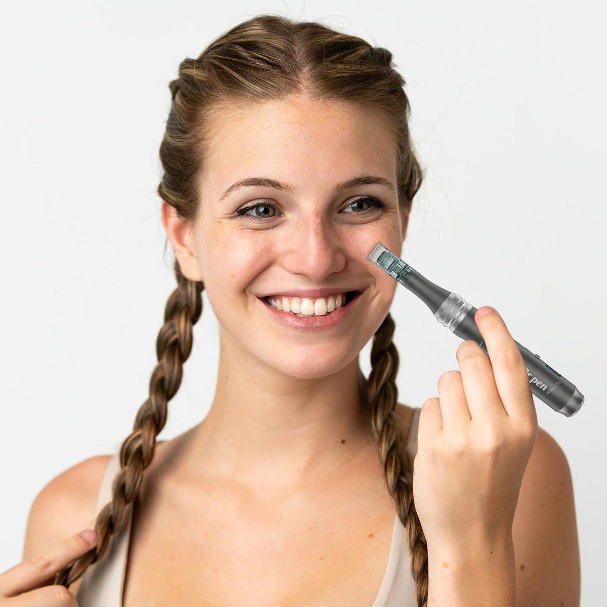 CLETINA Microneedling Derma Roller Pen – Mikronadel-Roller-Pen für die Heimanwendung für Frauen und Männer