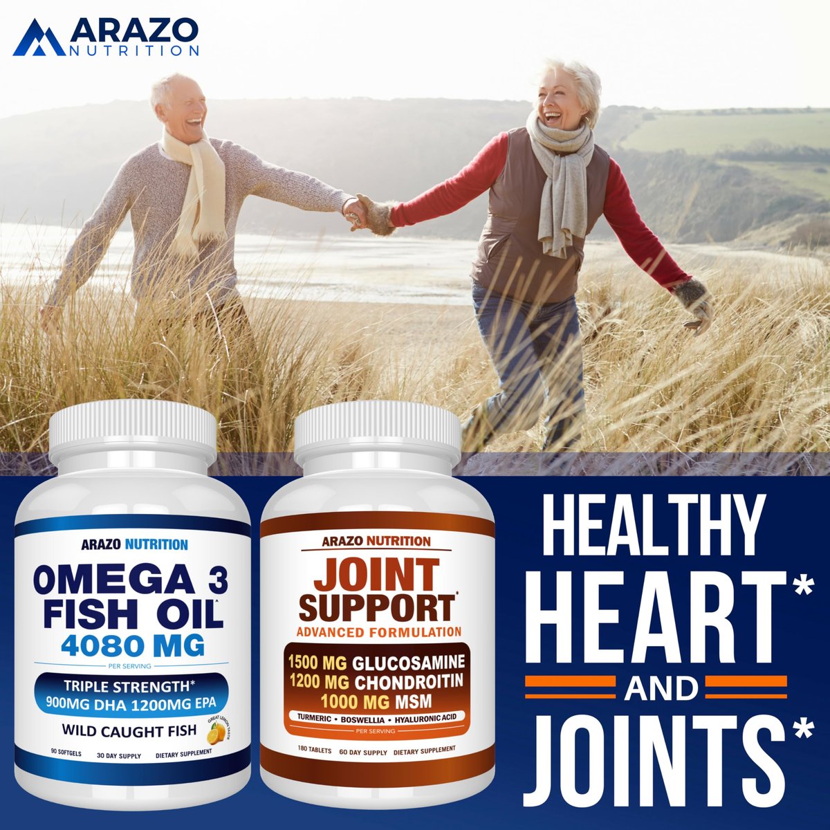 Arazo Nutrition Wild Caught Omega-3 Fischöl Konzentrat – 4.080 mg pro Portion – Hoher EPA 1200 mg & DHA 900 mg – 90 geschmacksneutrale Lemon Softgels